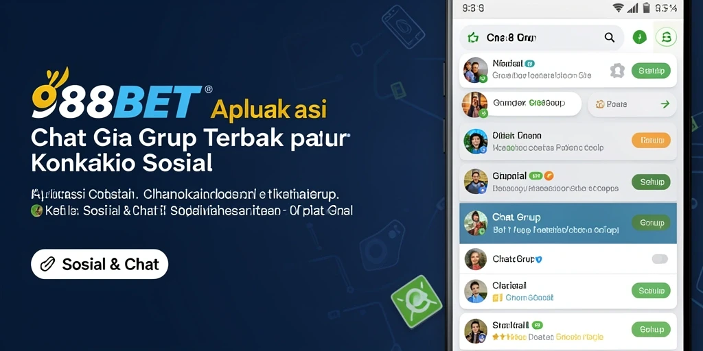 Antarmuka aplikasi Chat Grup 988BET yang user-friendly.