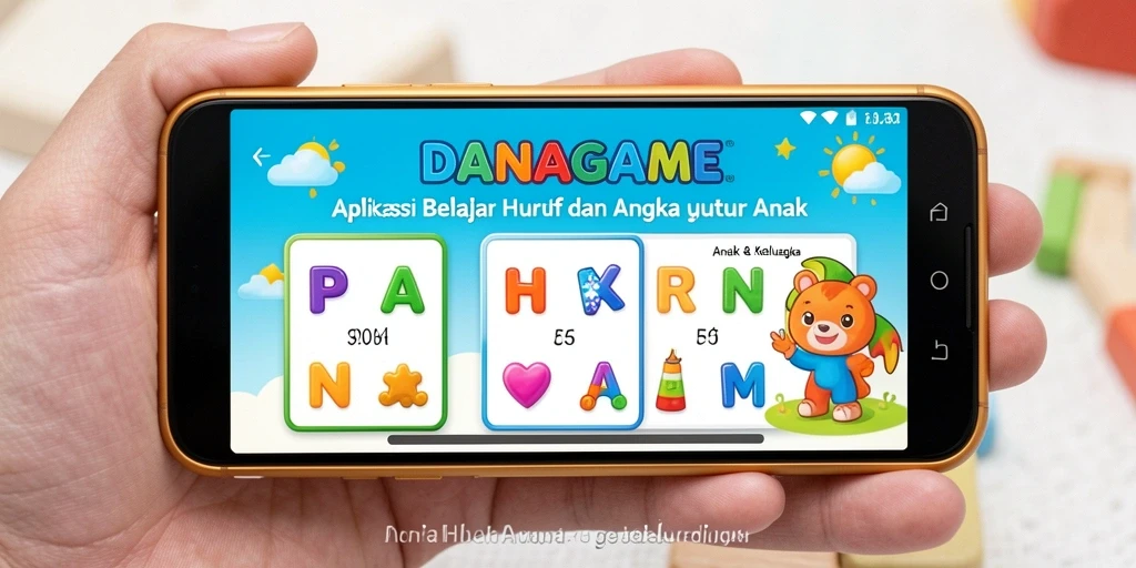 Tampilan antarmuka aplikasi DANAGAME yang menarik dan interaktif.