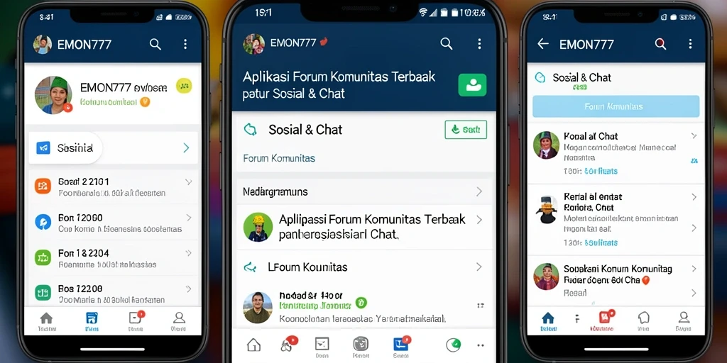 Tampilan antarmuka pengguna EMON777 dalam Forum Komunitas.