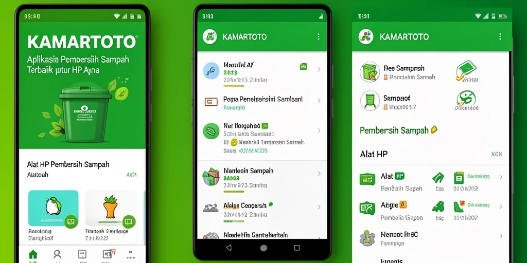 Antarmuka KAMARTOTO yang menarik dan fungsional sebagai Pembersih Sampah.