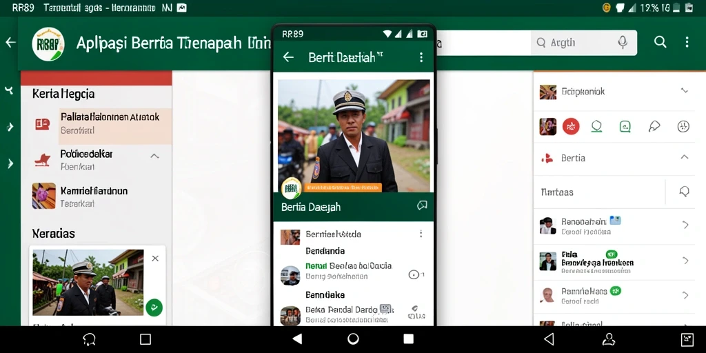 Antarmuka pengguna aplikasi Berita Daerah yang menarik dan informatif.