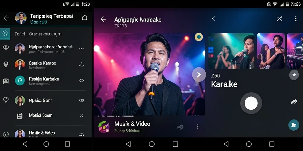 Antarmuka aplikasi ZK1177 untuk karaoke yang mudah digunakan.