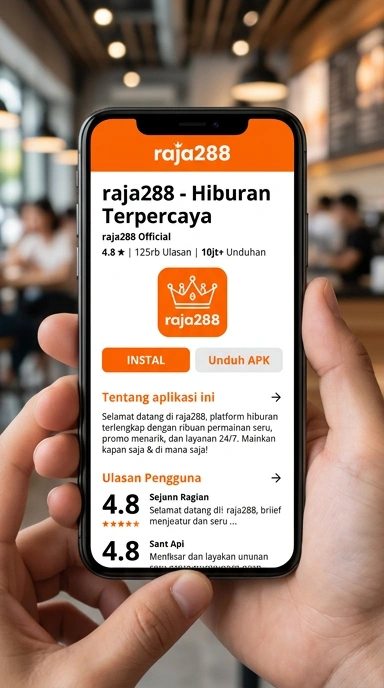 Tampilan halaman APK raja288