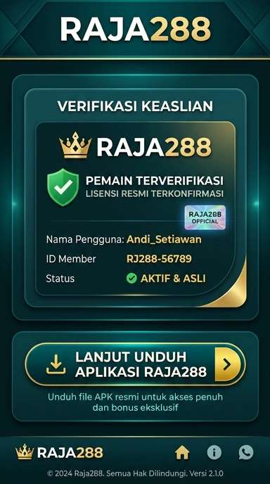 Tampilan kanal resmi raja288